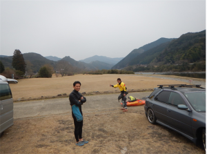 小雨の中の四万十